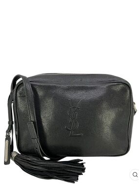 Saint Laurent Lou Smooth Leather Monogram Grey Camera Bag